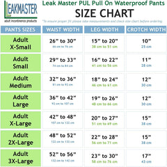 LeakMaster PUL Waterproof Pants side profile, breathable and comfortable wear.