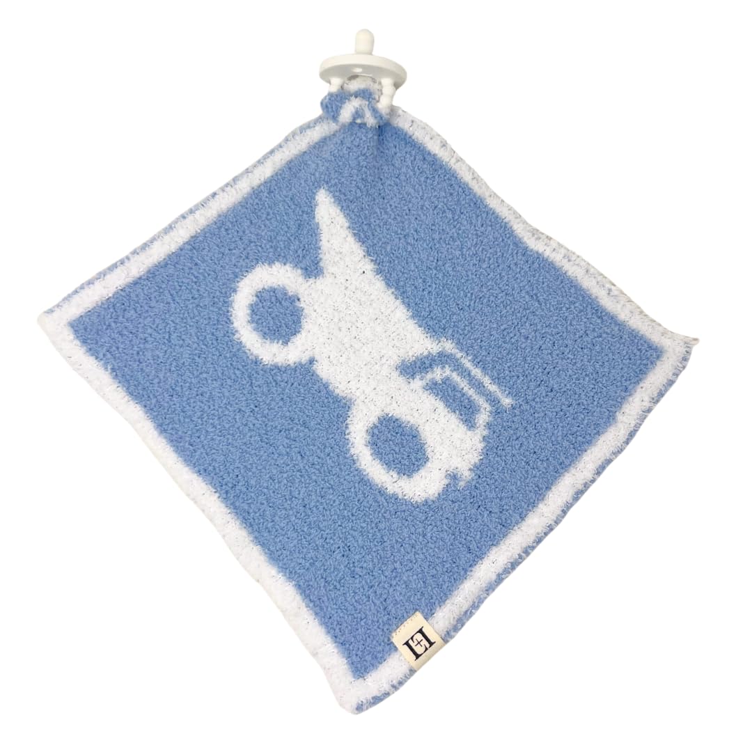Leaps + Legends construction-dump-truck lovey provides secure cuddles on the go.