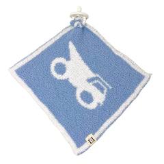 Leaps + Legends construction-dump-truck lovey provides secure cuddles on the go.