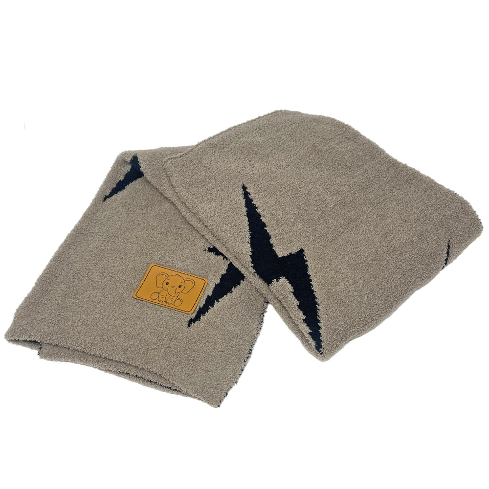 Leaps + Legends Lightning Bolt Blanket machine washable and easy care