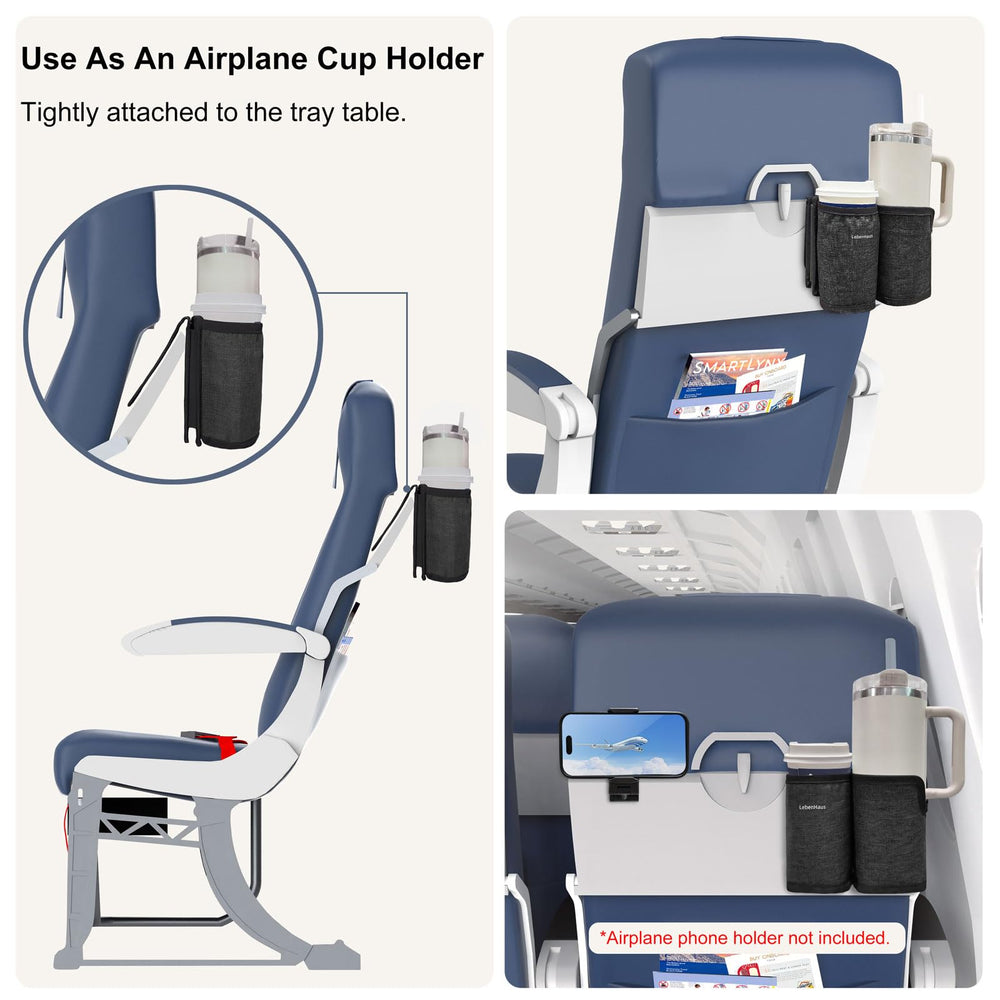 LebenHaus luggage cup holder with oxford material demonstrates durable travel fabric.