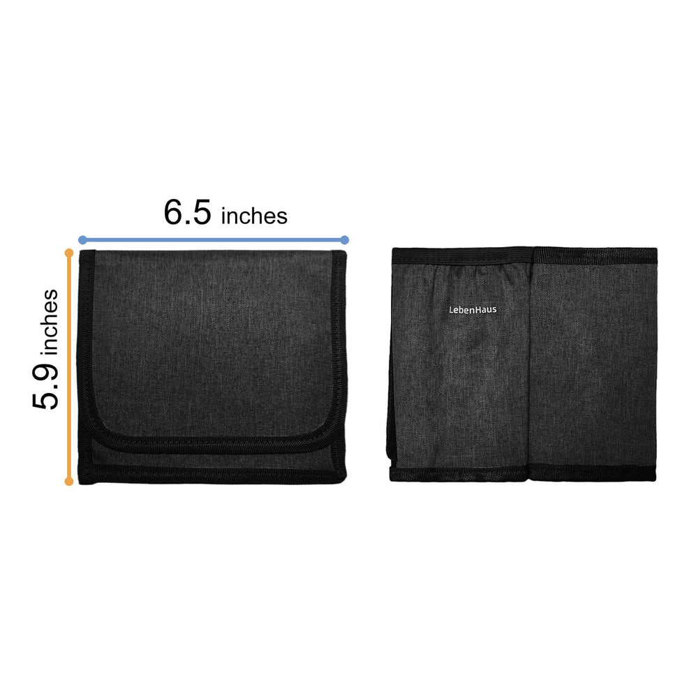 LebenHaus luggage cup holder-travel-organizer keeps drinks and small items within easy reach.