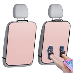 Lebogner back seat cover kids pink front view protects upholstery from dirt on trips