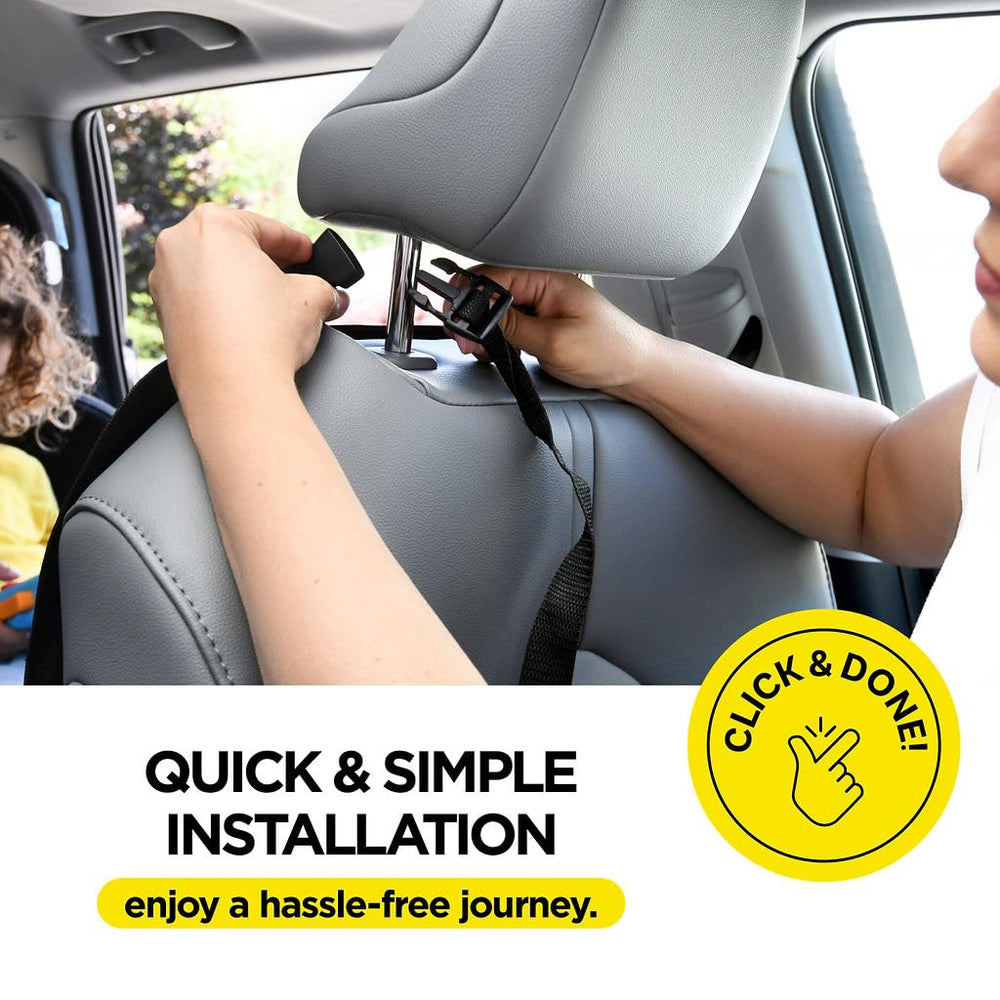 Lebogner back seat cover two-pack setup covers both seats for family trips