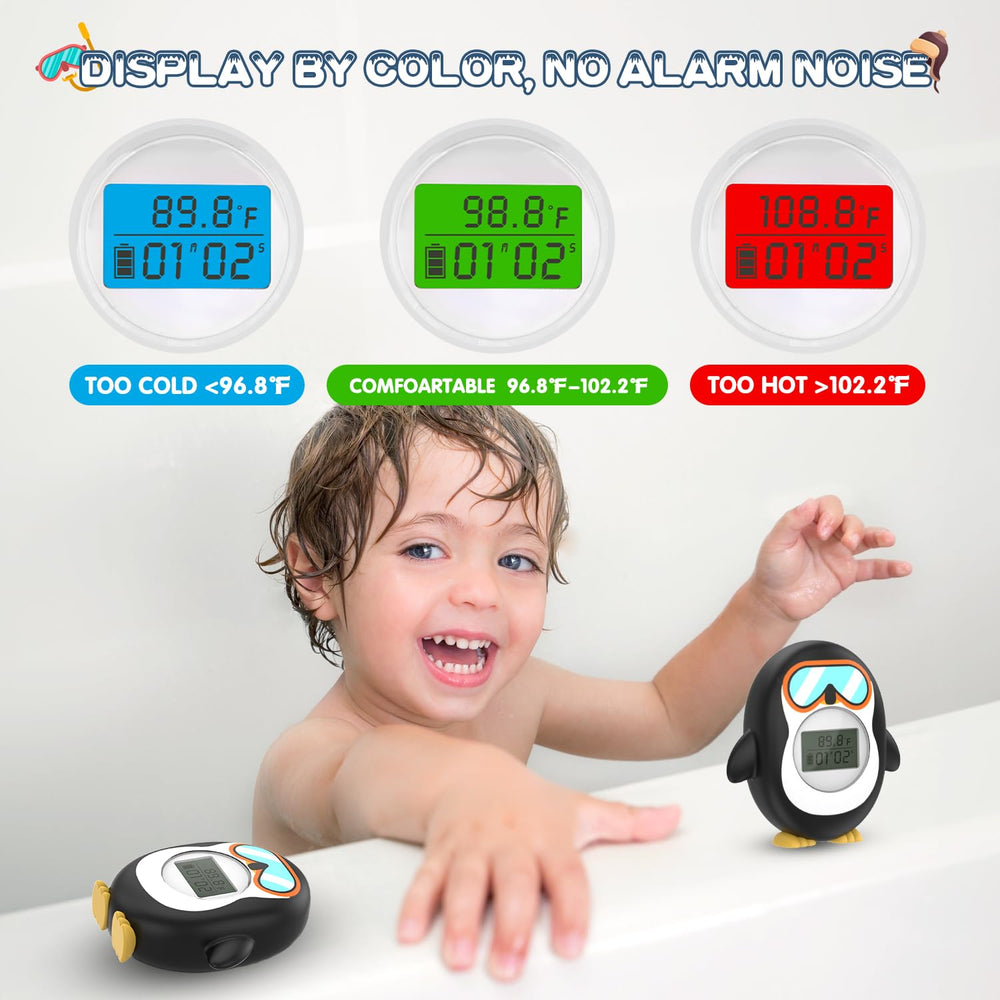 ledfaah baby shower thermometer water-temperature readout supports quick temperature awareness