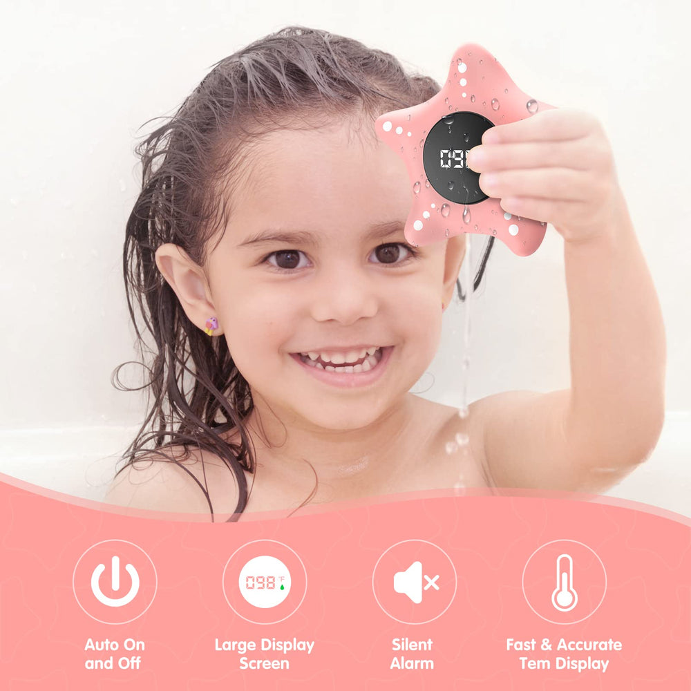 ledfaah bath thermometer auto on off ensures easy one-handed use