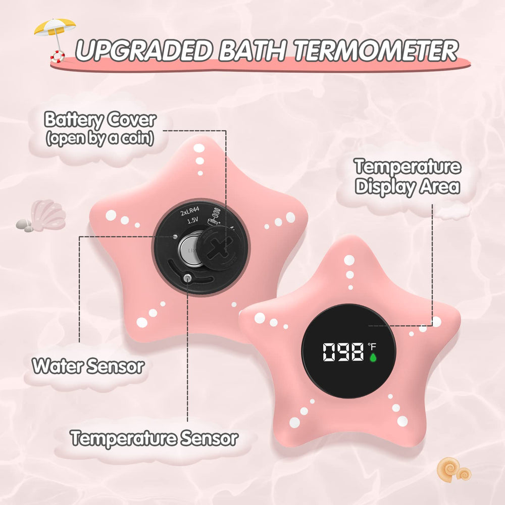 ledfaah bath thermometer floating toy adds bath-time fun while measuring temp