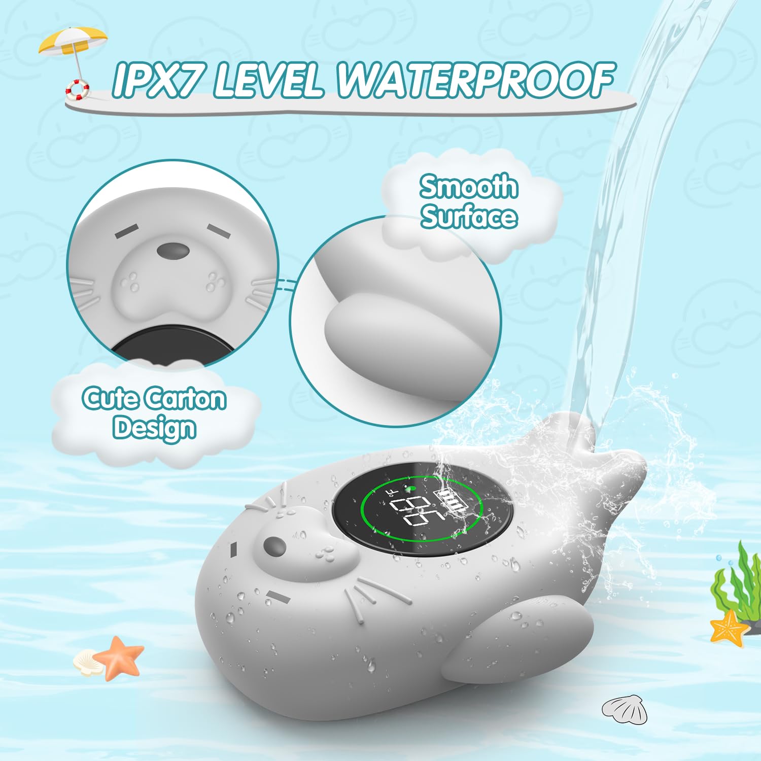 ledfaah bpa-free materials ensure a safe skin-friendly bath tool