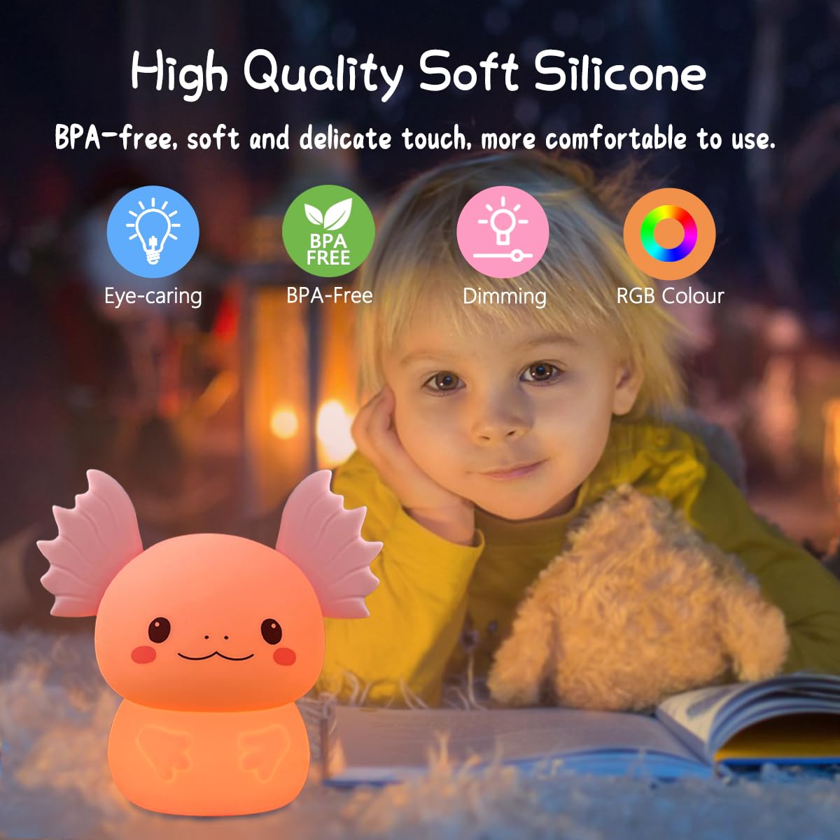 LEDHOLYT compact bedside lamp suitable for nurseries and nightstands.