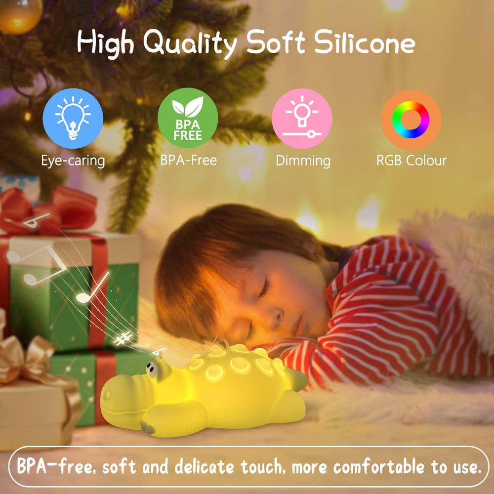 LEDHOLYT crocodile night lamp in kids room adds playful charm with practical lighting.