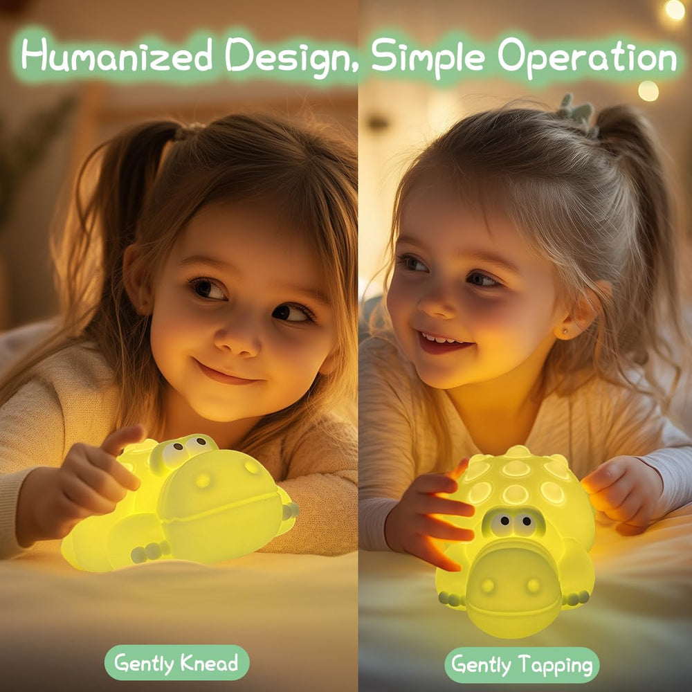 LEDHOLYT crocodile night lamp touch control allows quick brightness and timer adjustments.