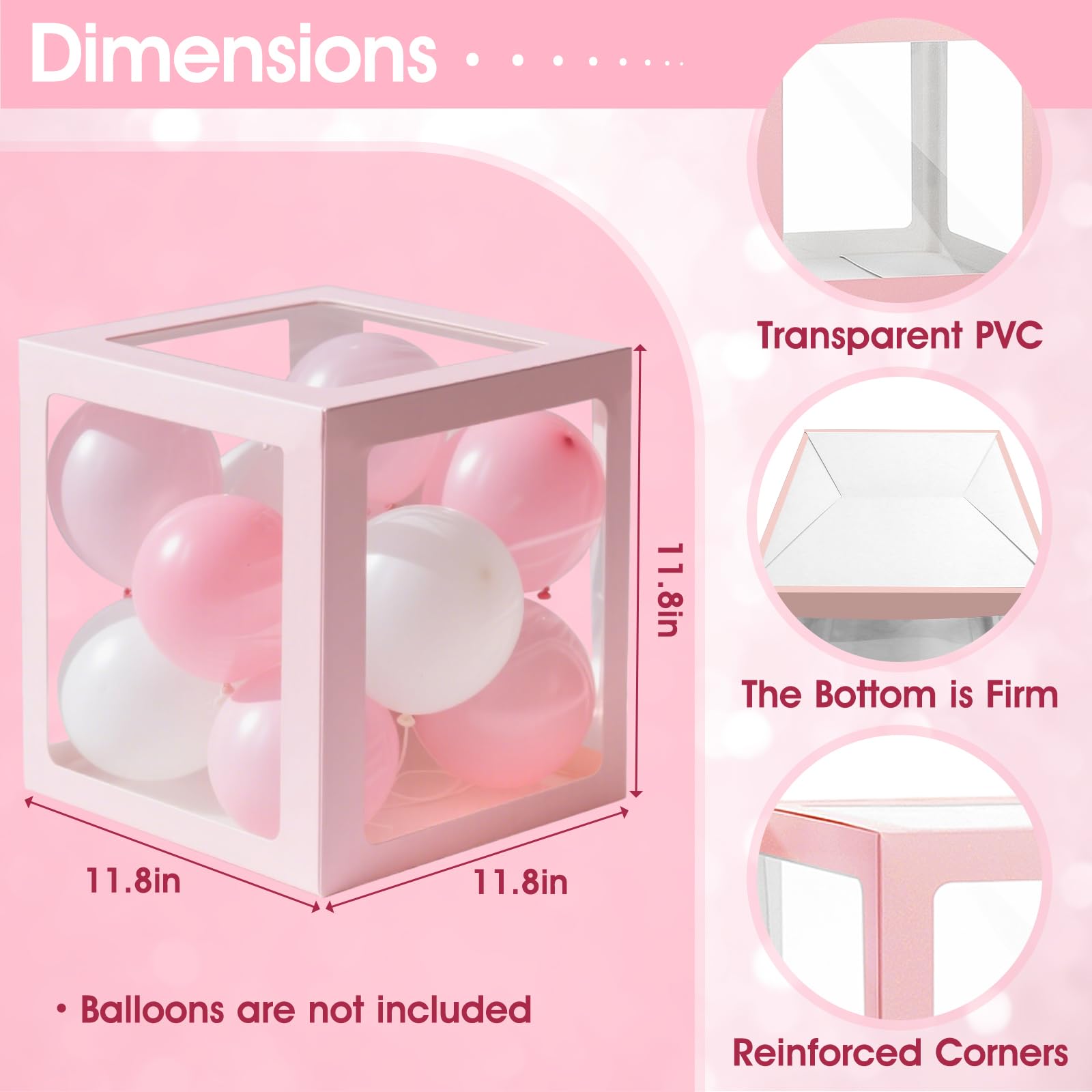 Ledido baby boxes pink backdrop setup suitable for nursery or party area