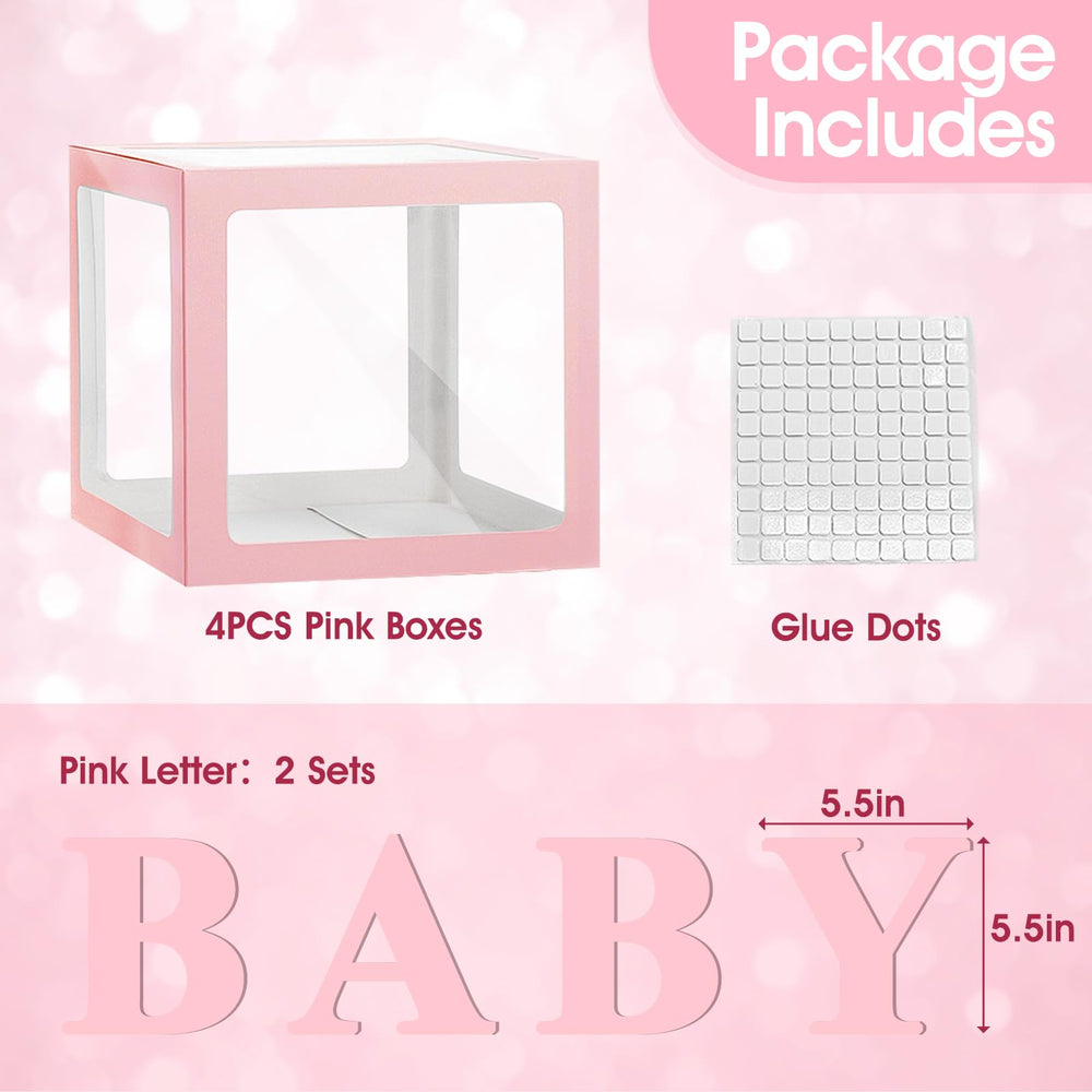 Ledido baby boxes pink letter sets featuring BABY for personalized decor