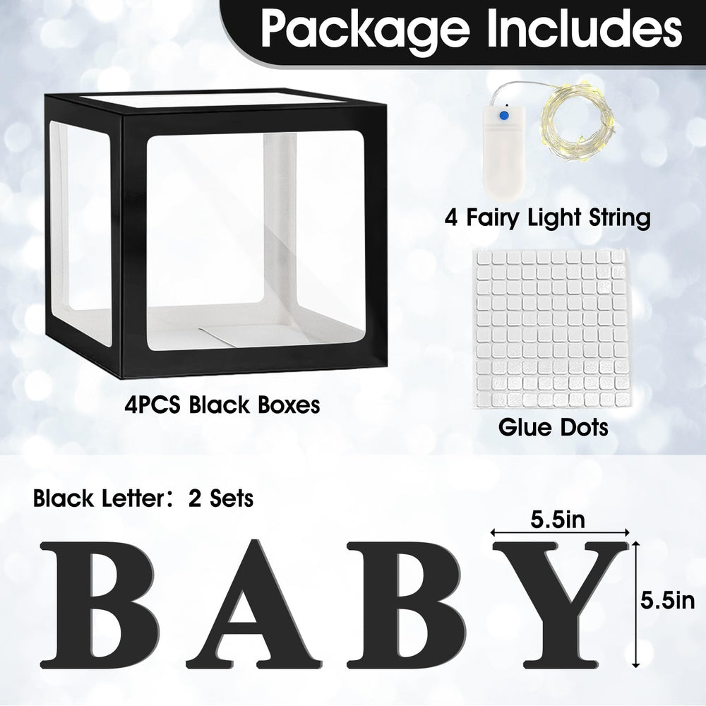 Ledido 'BABY' letter sets on clear windows add chic decor to Ledido boxes.