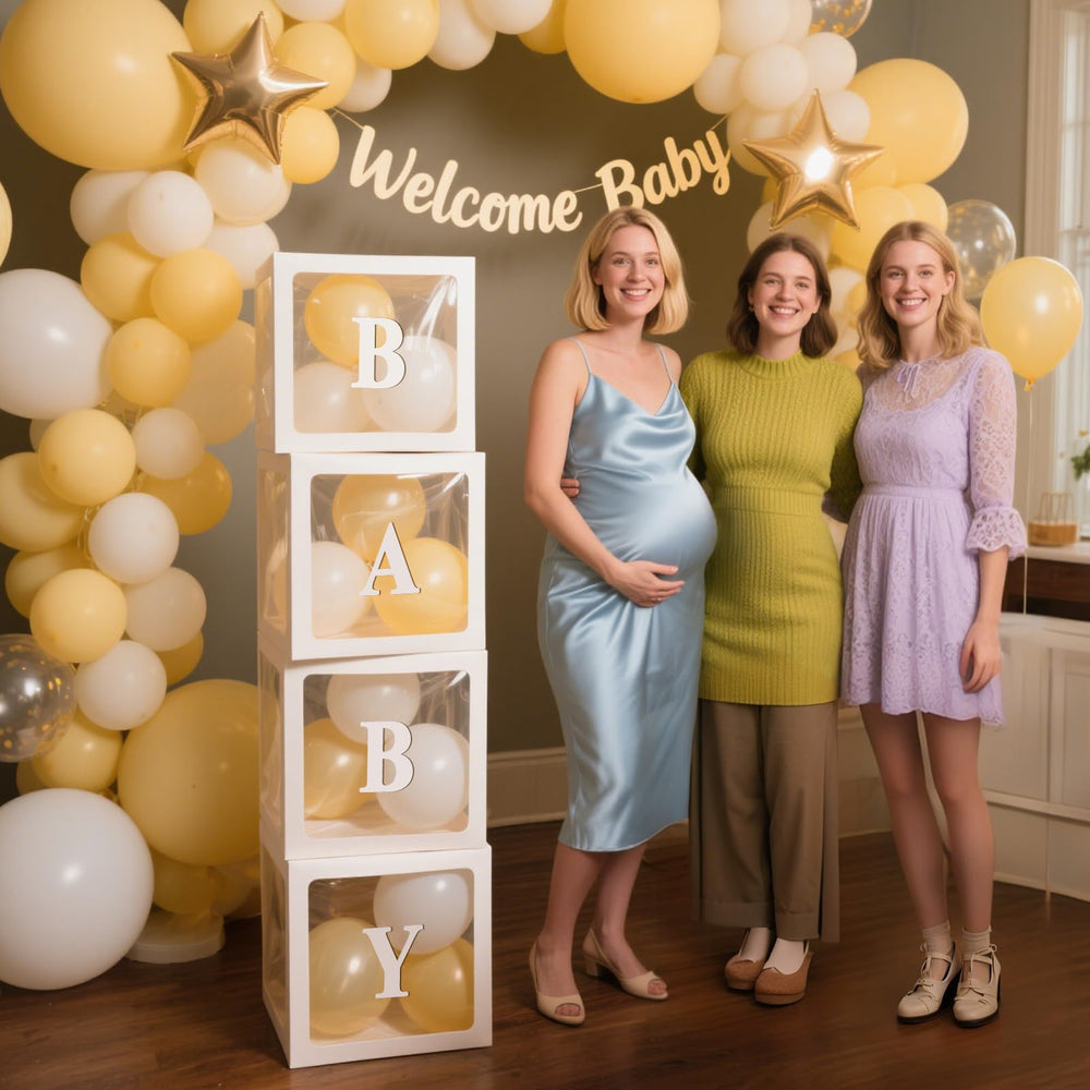 Ledido baby boxes constructed from durable paper and PVC for lasting party use.