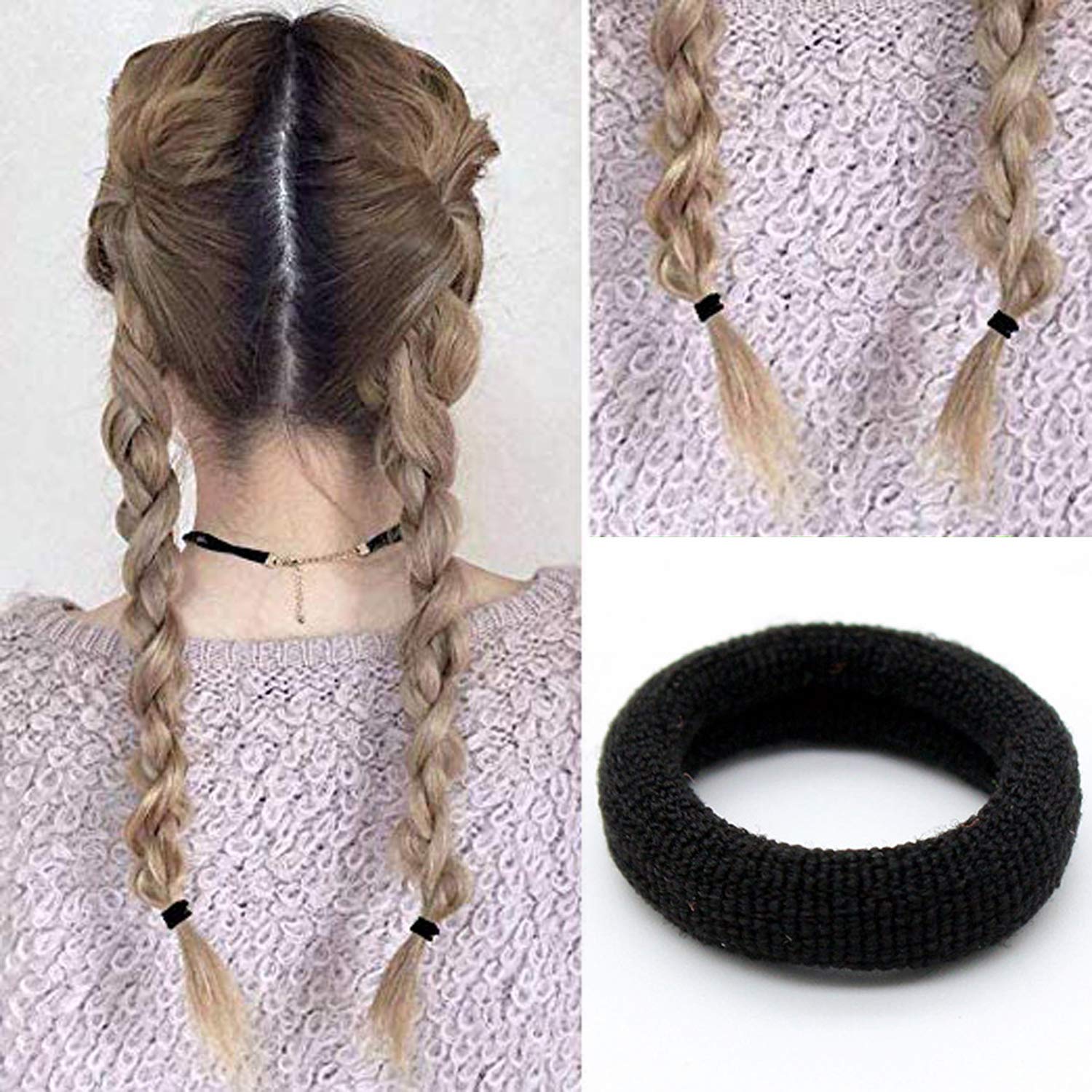 LEDUODO multicolor hair ties packaging highlights a 100-count pack for kids.