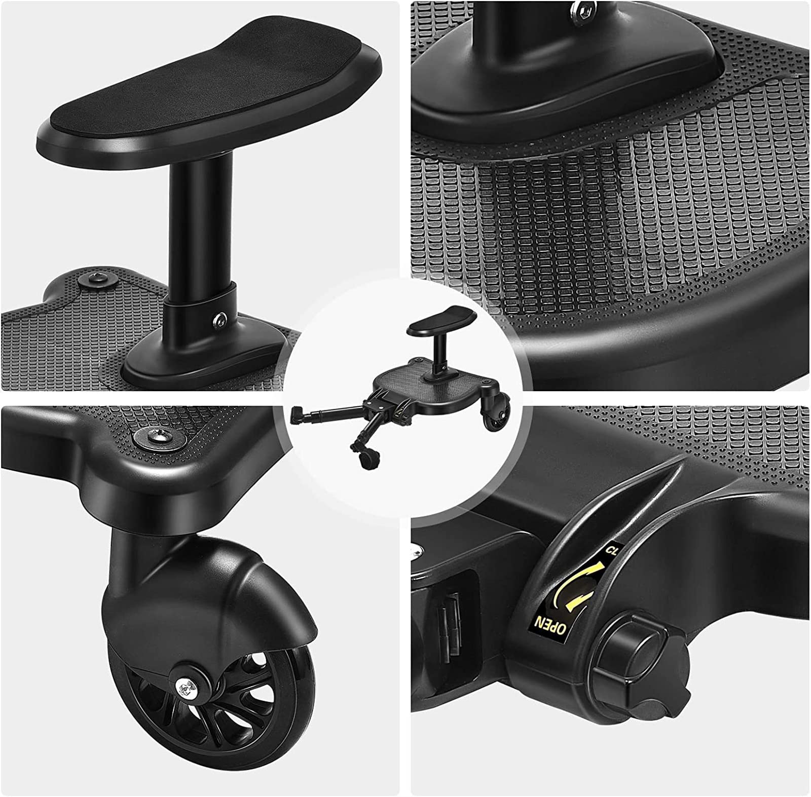 Leefngsun universal stroller board adjustable width rods fit different models.