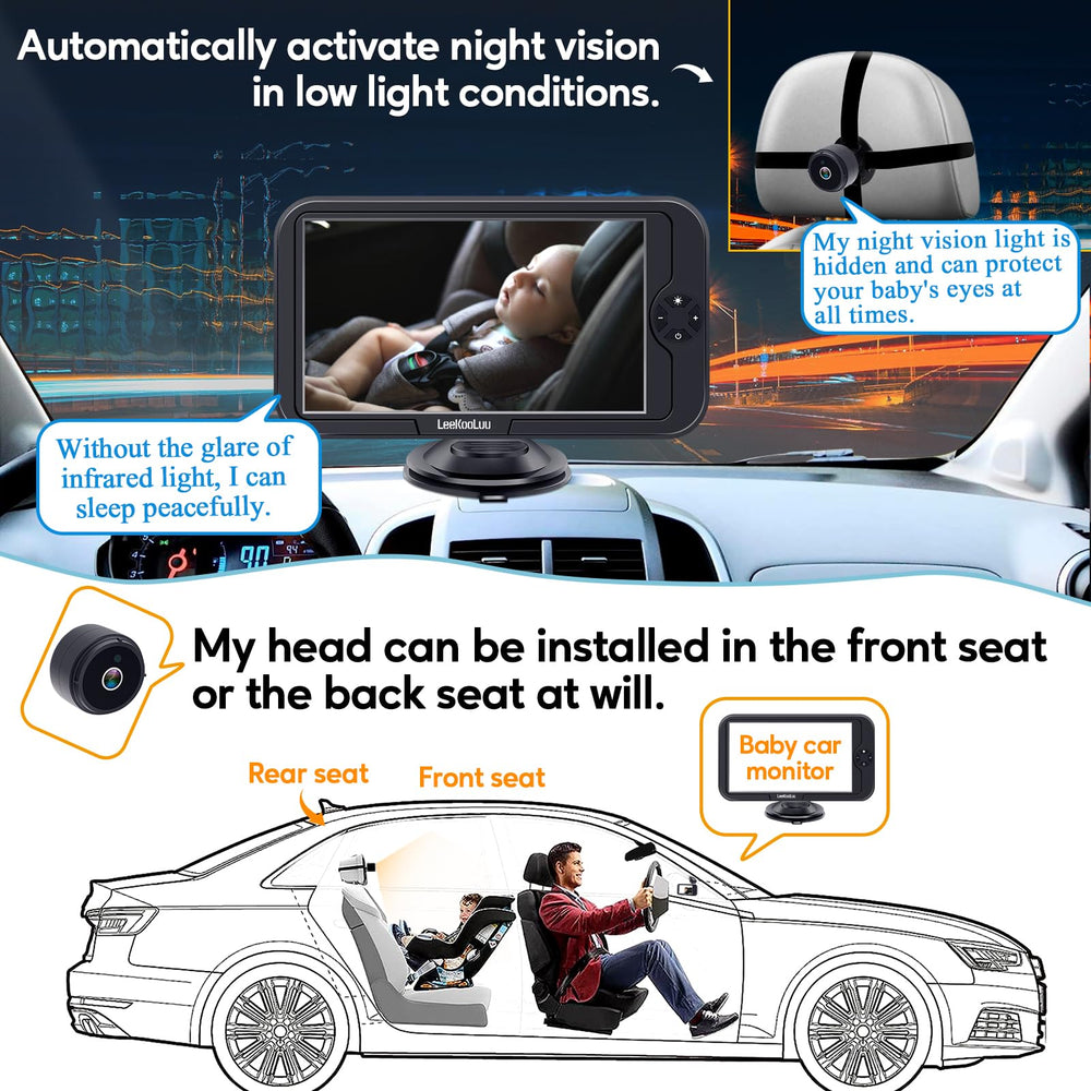LeeKooLuu durable ABS material ensures long lasting car camera performance.