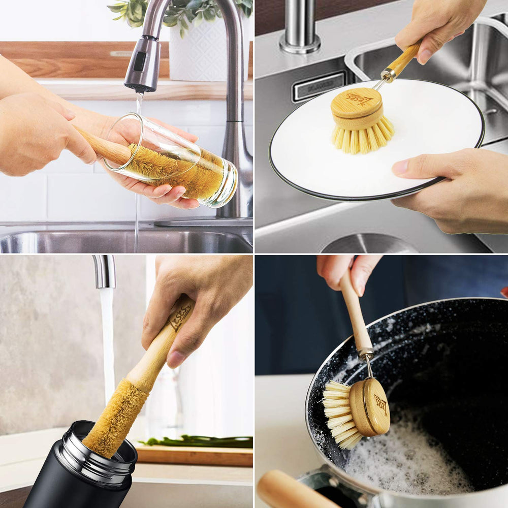 LESES pot and pan brush for stubborn stains on cookware