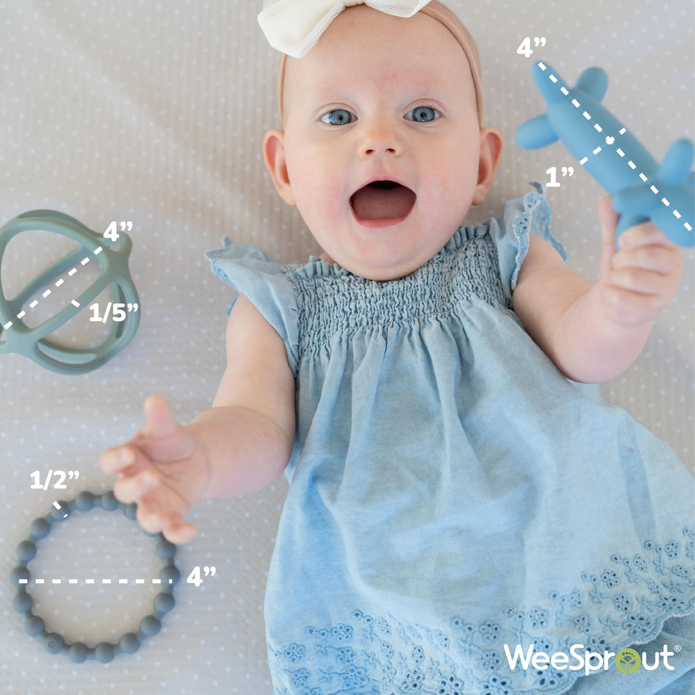WeeSprout engaging baby toys provide safe silicone play for infants and toddlers.
