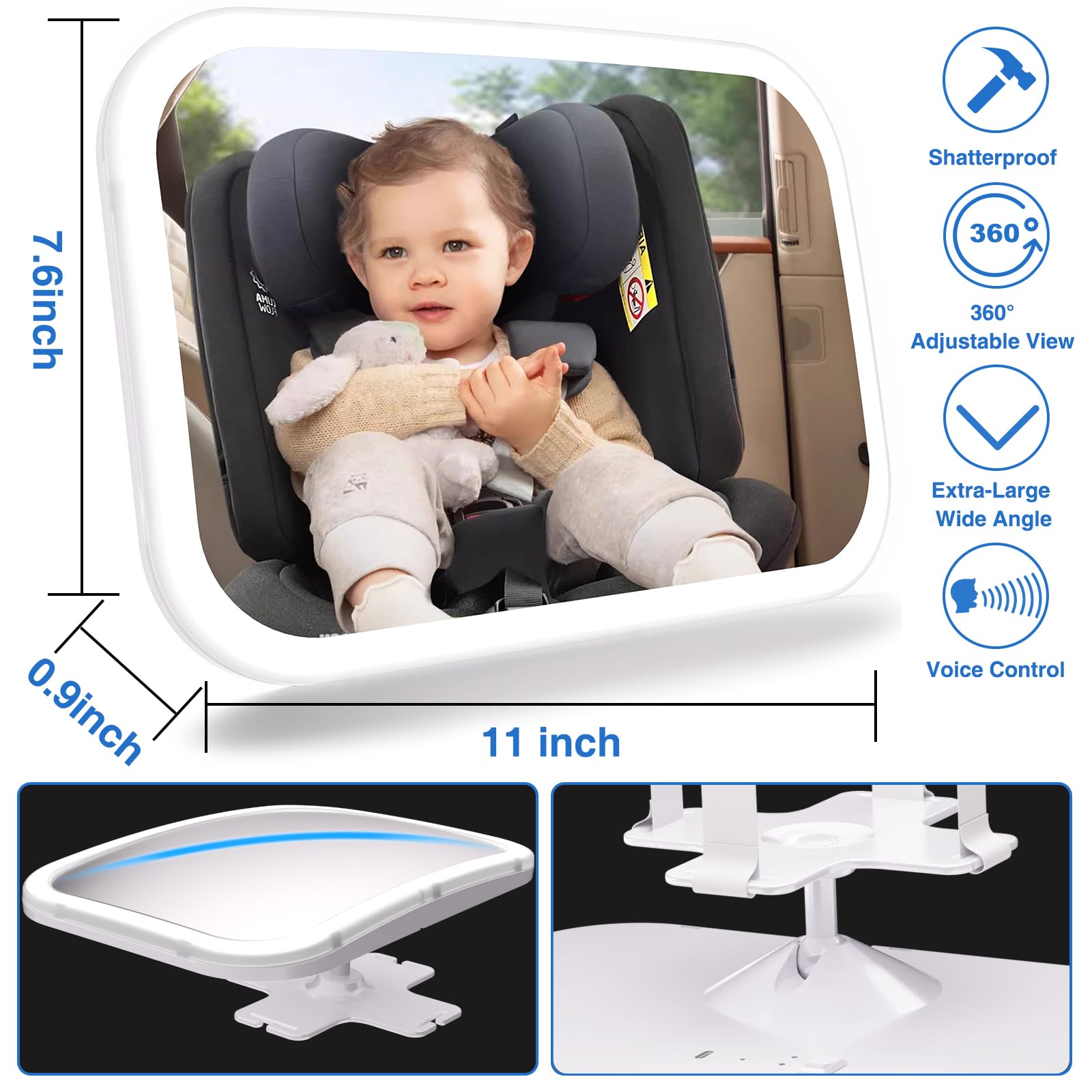LeeWent smart baby car mirror headrest installation for quick setup