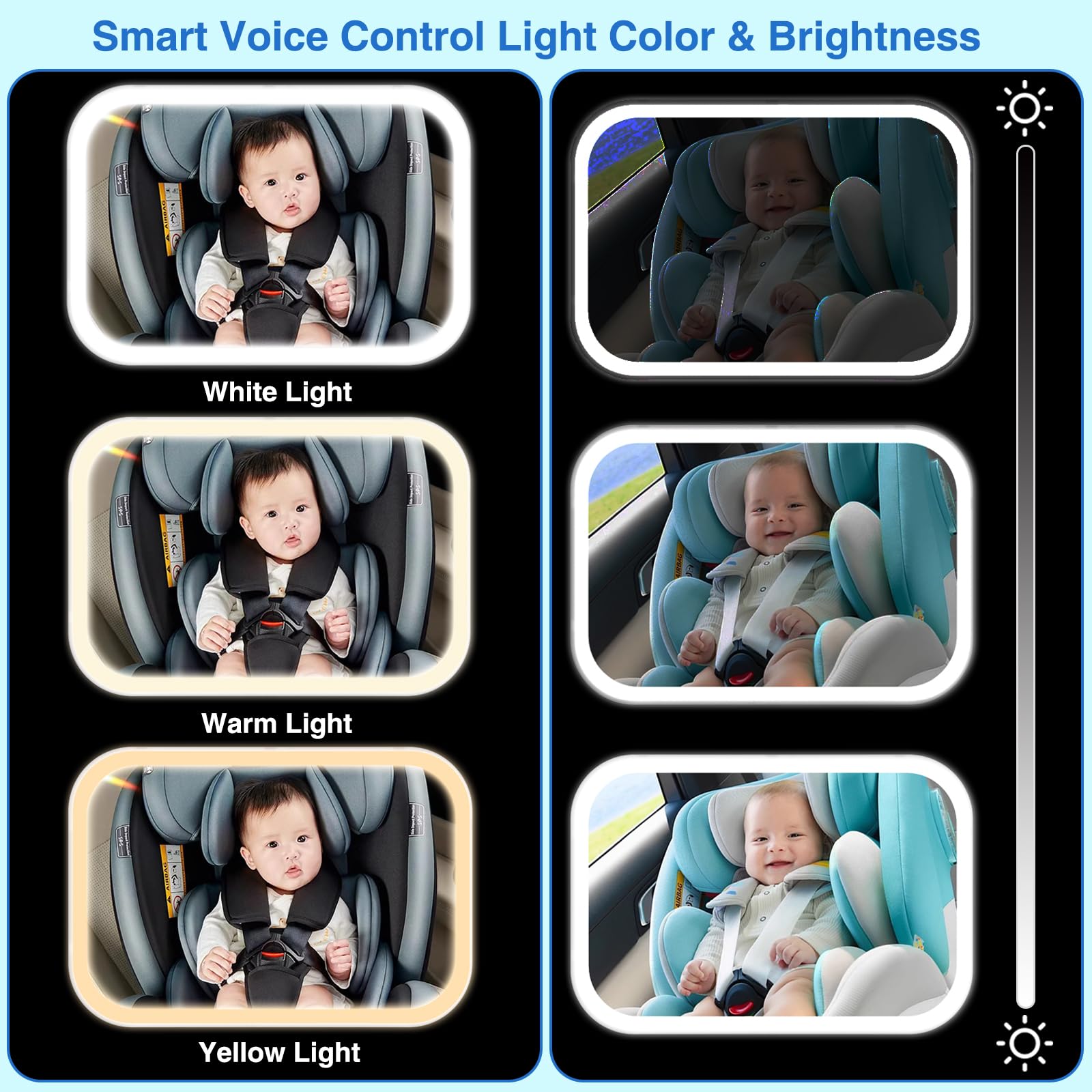 LeeWent smart baby car mirror USB-powered design with reliable power source