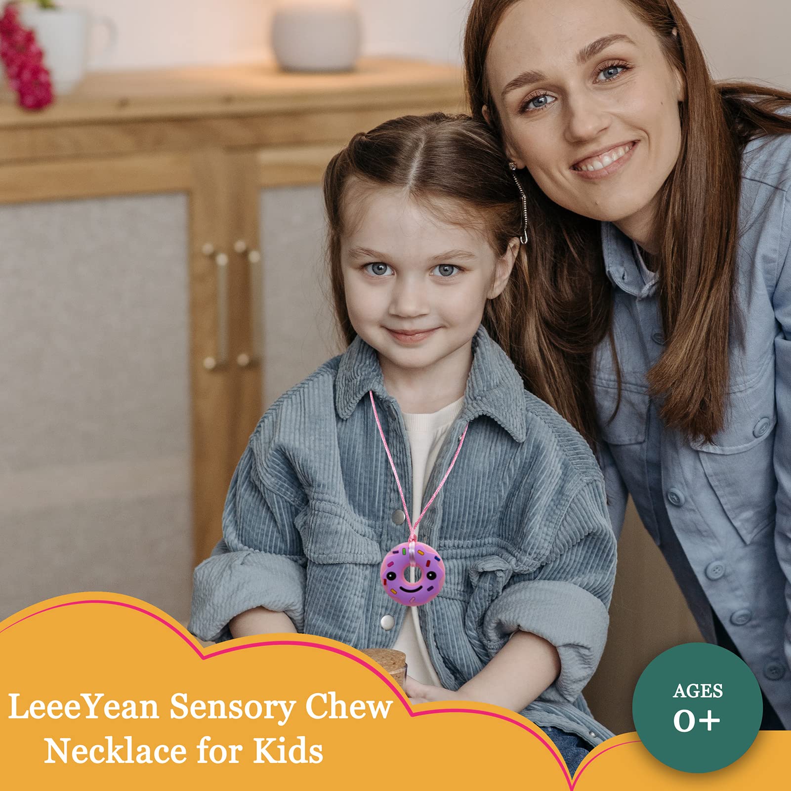 LeeYean chew necklaces 6-pack safe breakaway clasp for confident daily use.