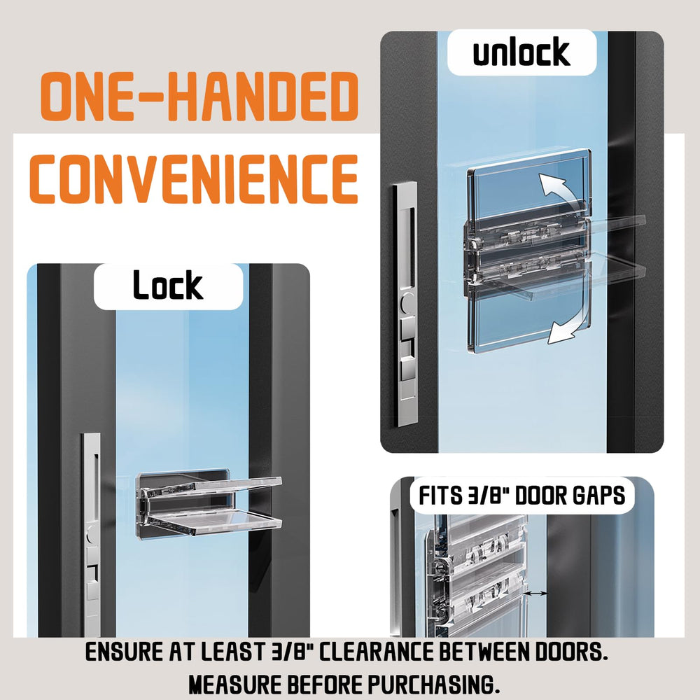 LeeYean Sliding Door Lock 2 Pack balcony or closet application for safety