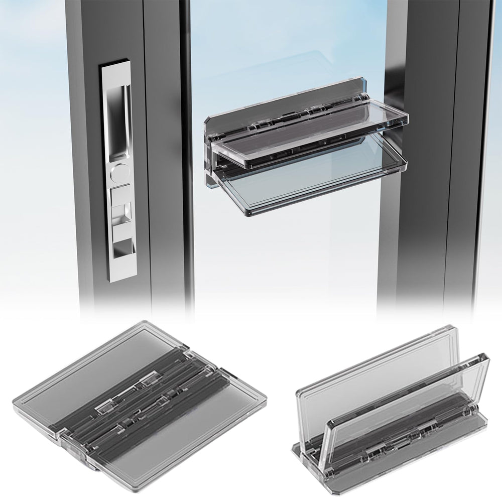 LeeYean Sliding Door Lock 2 Pack front view shows dual-wing design for enhanced security
