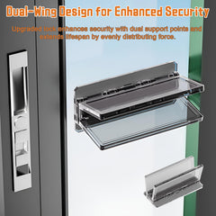 LeeYean Sliding Door Lock 2 Pack two-wing design close-up emphasizes durability