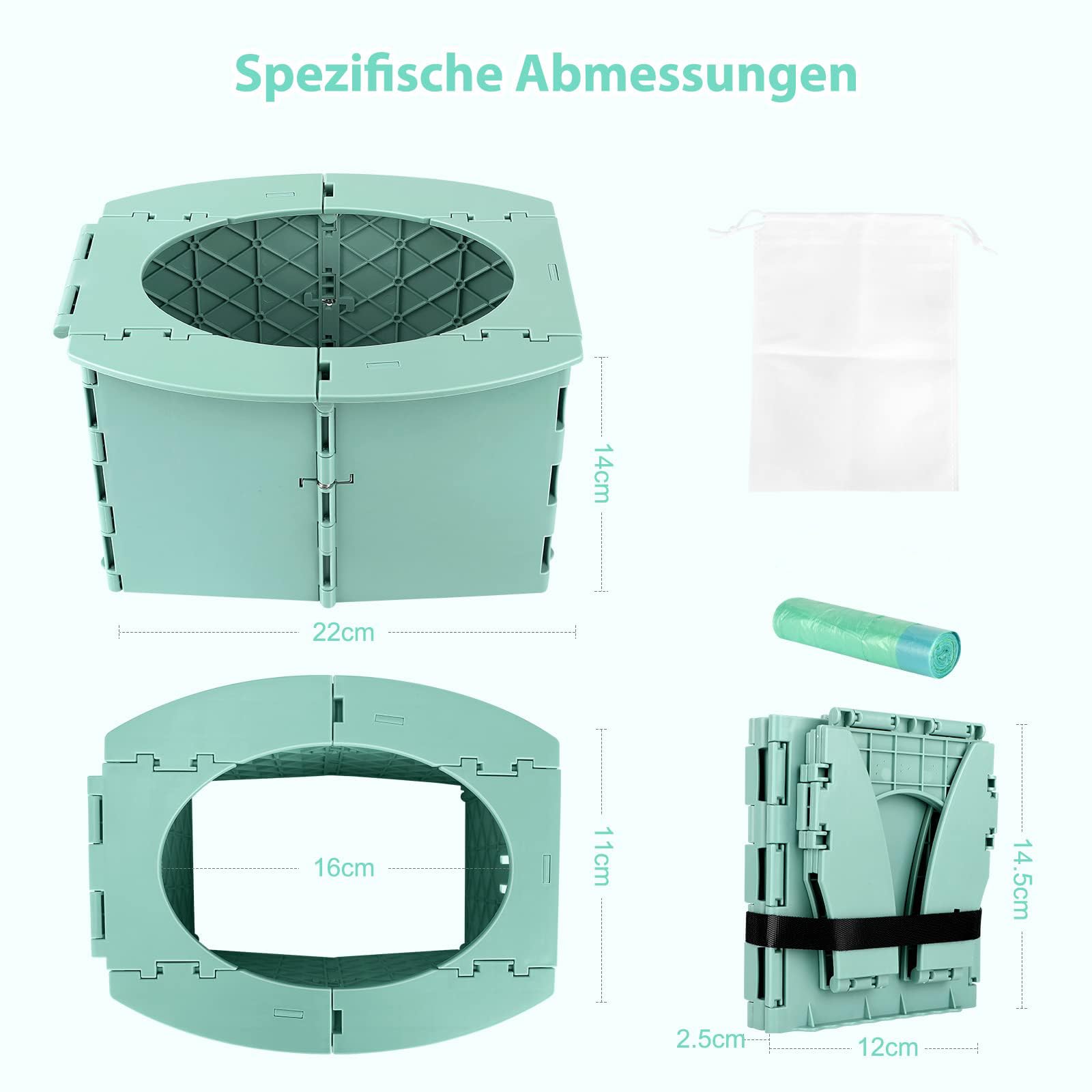 LEFUYAN travel-potty-outdoor-camping-use-green for outdoor trips and camping setups.