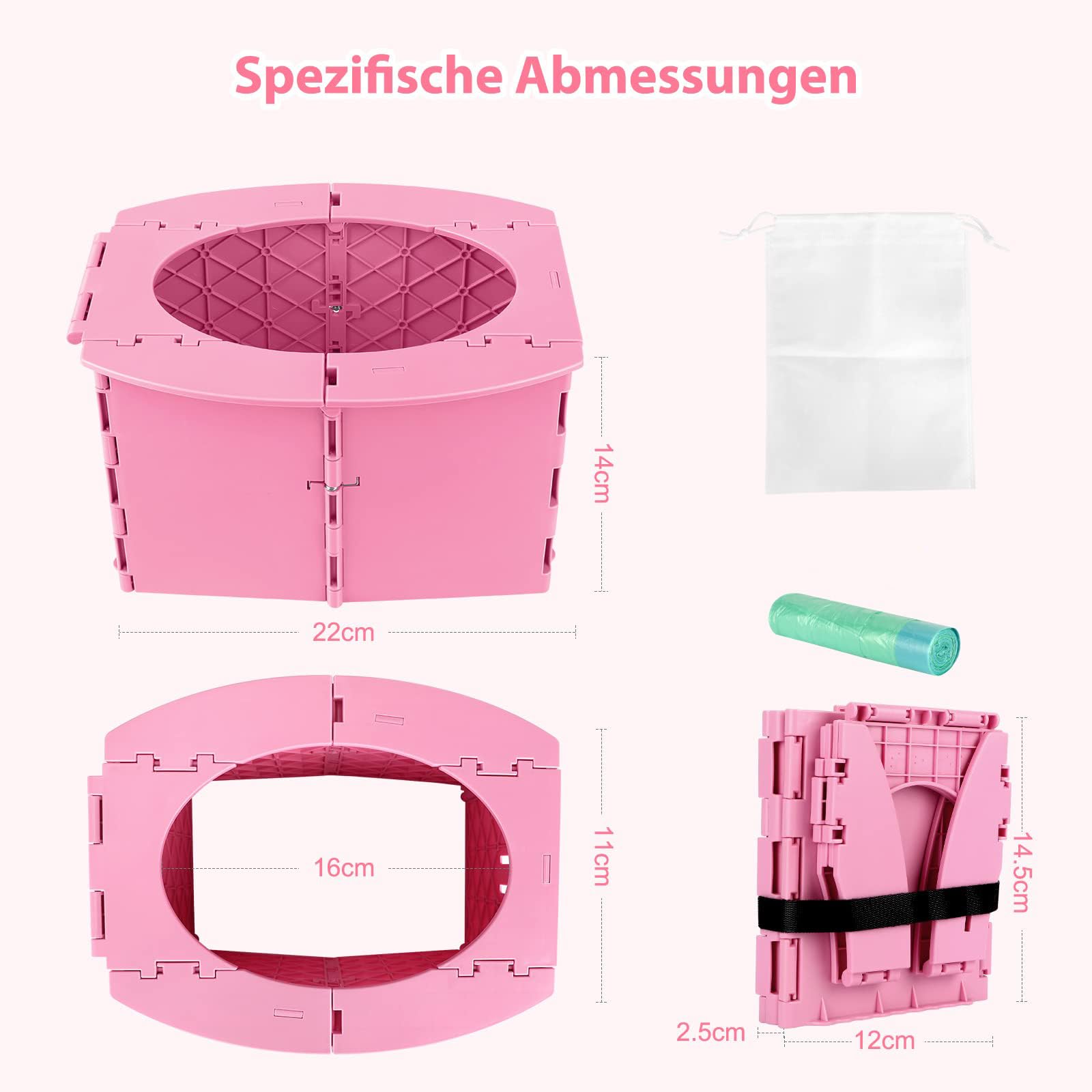 LEFUYAN travel-potty-pink-non-toxic-material ensures toddler-safe use