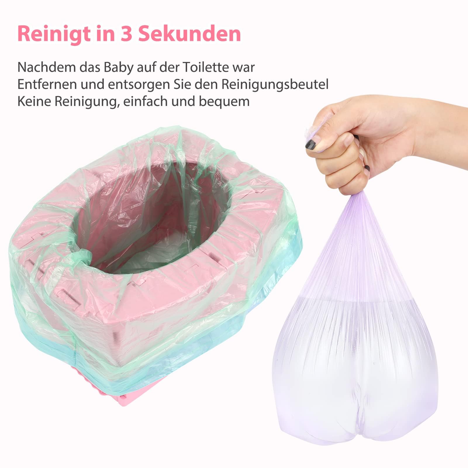 LEFUYAN travel-potty-pink-safety-height offers comfortable sitting during potty breaks