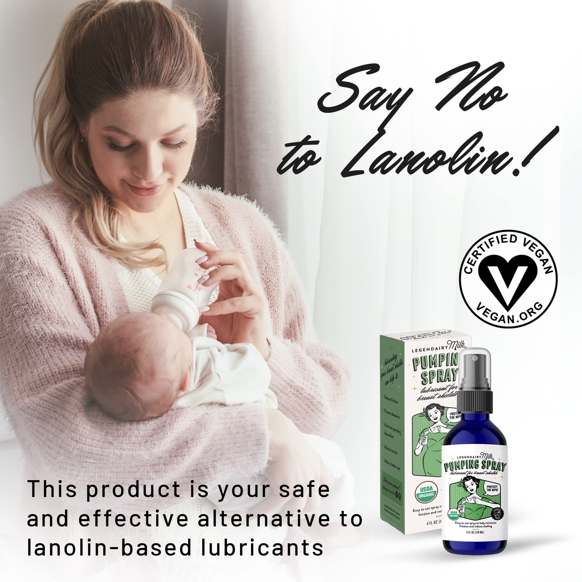 Legendairy Milk made in USA badge highlights quality and local production.
