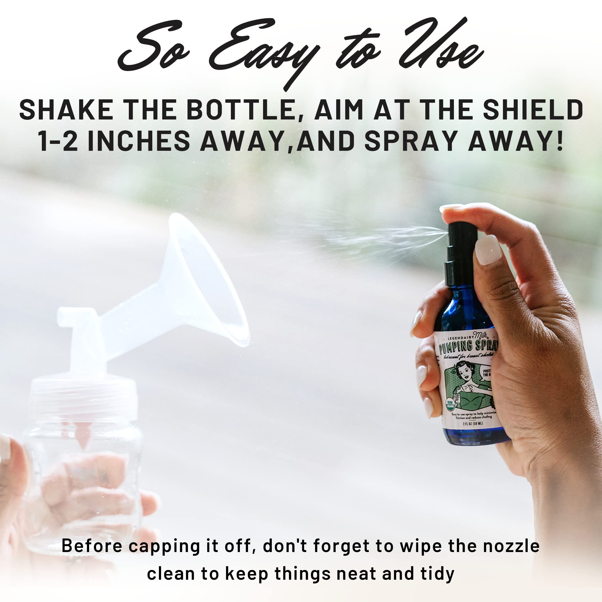 Legendairy Milk shield image demonstrates secure skin-to-shield seal during pumping.