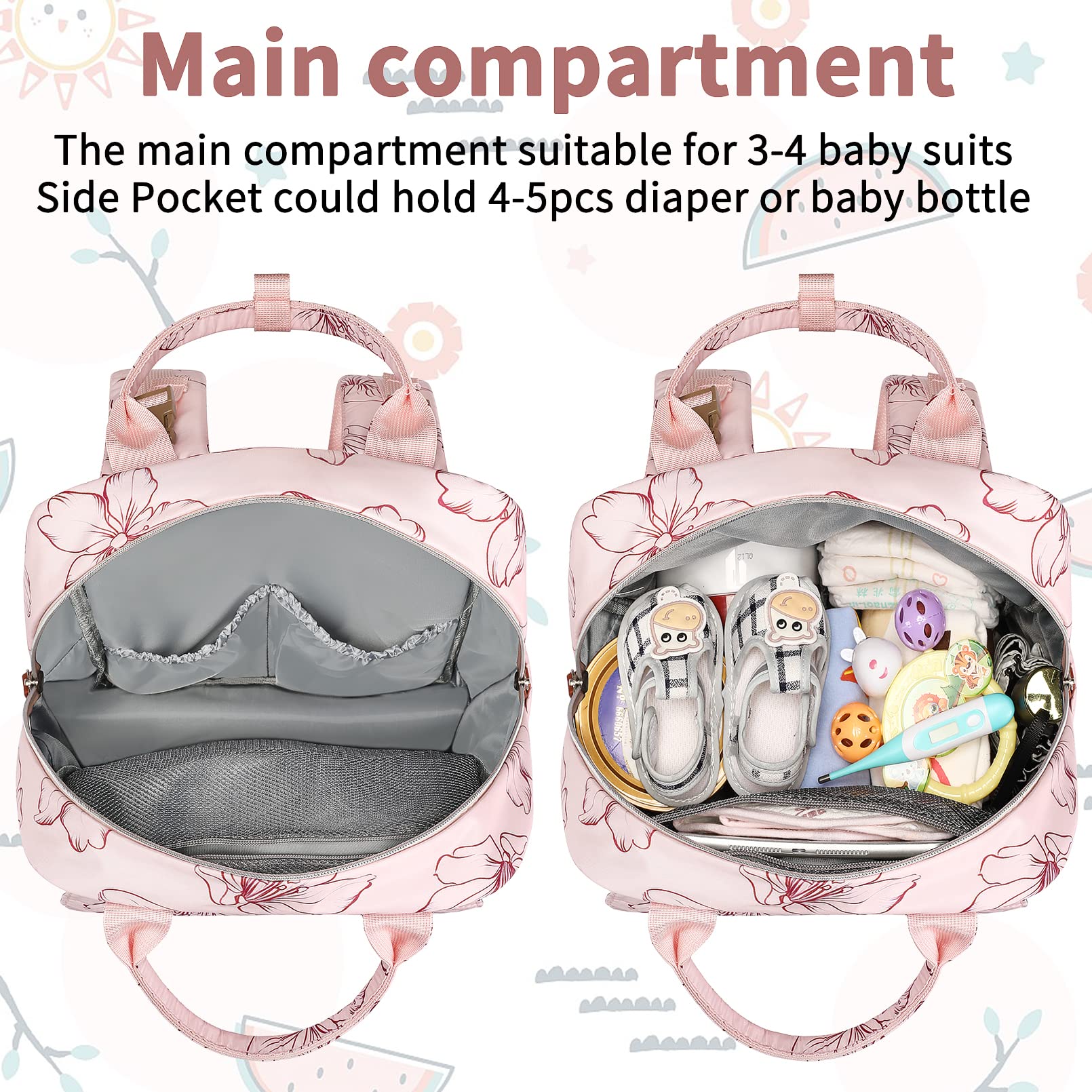 Legestori diaper bag backpack luggage strap for easy airport transfers.