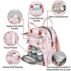 Legestori diaper bag backpack stroller straps simplify hands-free strolling.