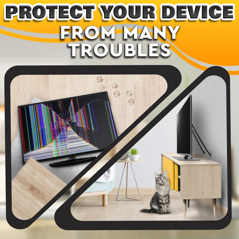 LEGLO TV safety strap adjustable-length close-up at 39-inch setting.