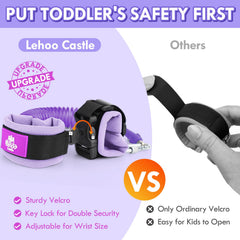 Lehoo Castle toddler harness with rotating connector allows smooth 360-degree movement.