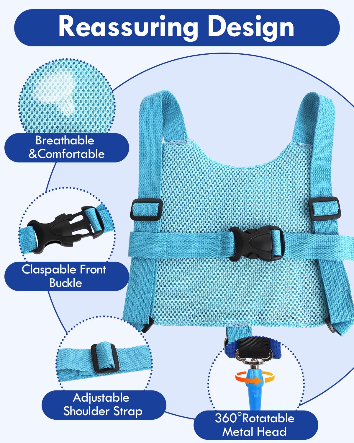 Lehoo Castle adjustable shoulder and chest straps ensure comfortable fit as kids grow.