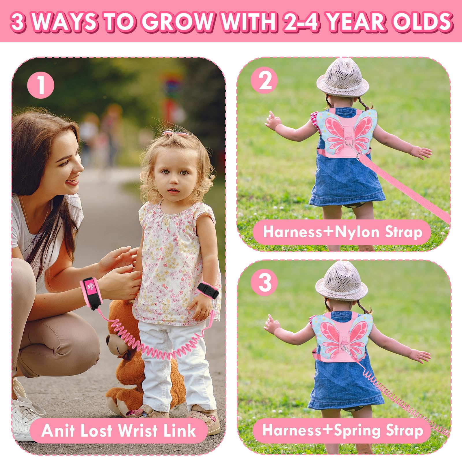 Lehoo Castle Toddler Leash adjustable straps enabling a comfortable, customized fit