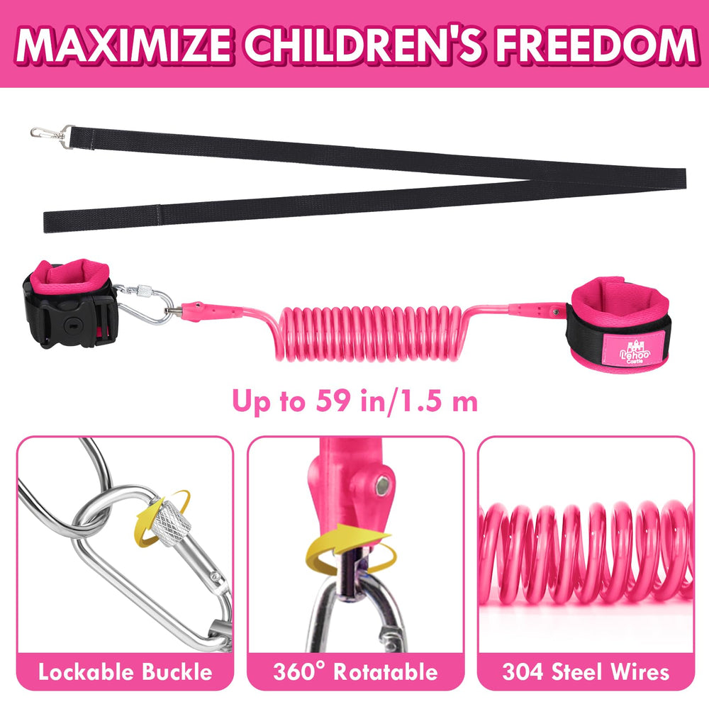 Lehoo Castle toddler leash breathable cotton wristband keeps skin dry during heat.