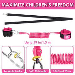 Lehoo Castle toddler leash breathable cotton wristband keeps skin dry during heat.