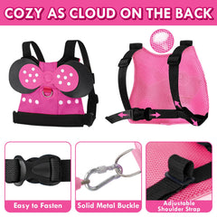 Lehoo Castle toddler leash harness travel mode for airport journeys.