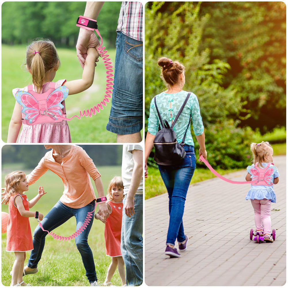 Lehoo Castle Toddler Leash glitter butterfly wing detail enhances park-wear appeal