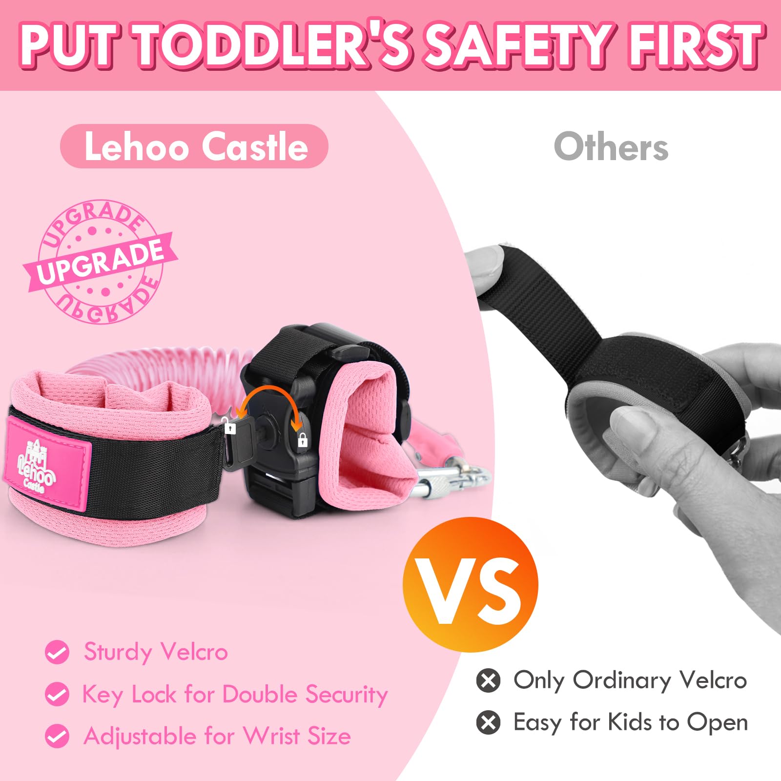 Lehoo Castle Toddler Leash wristband close-up with breathable cotton lining for comfort