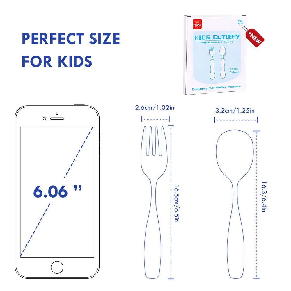 Lehoo Castle toddler utensils shown in use for family mealtimes, encouraging independent feeding.