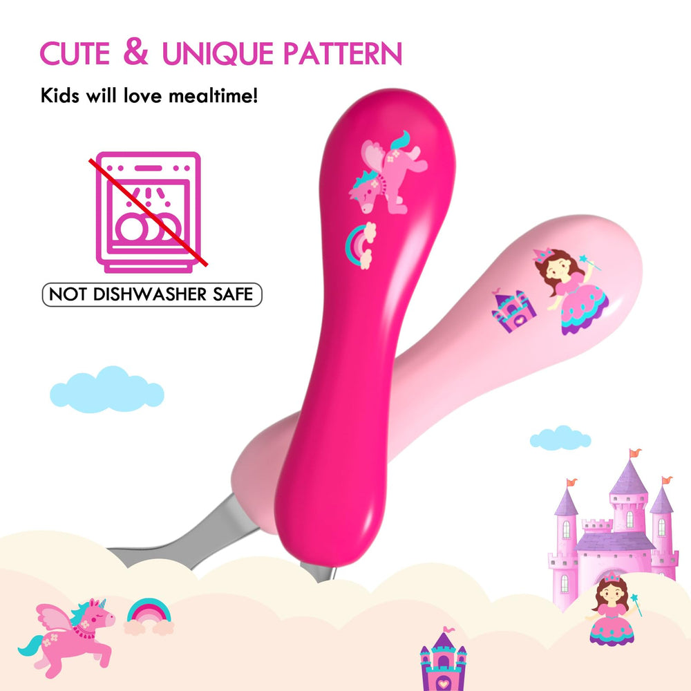 Lehoo Castle pink utensils BPA-free and easy to clean after meals