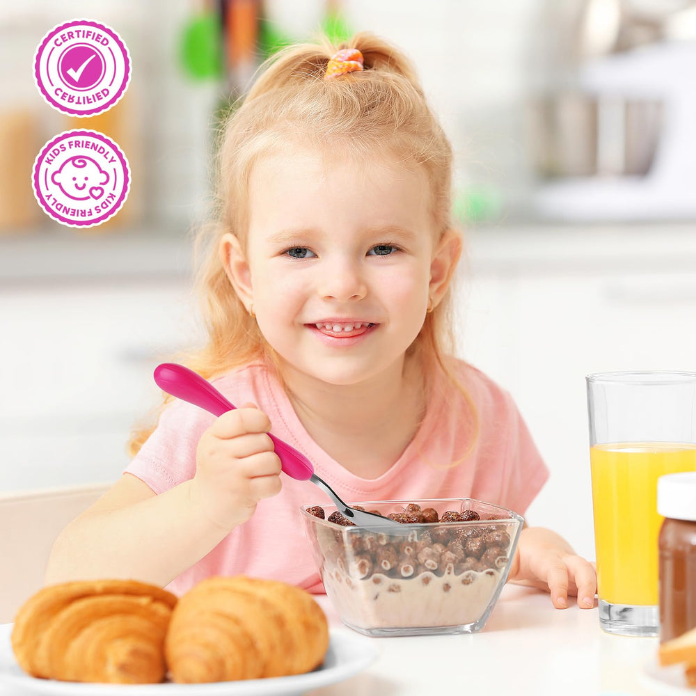 Lehoo Castle pink travel-friendly utensils ideal for meals on the go