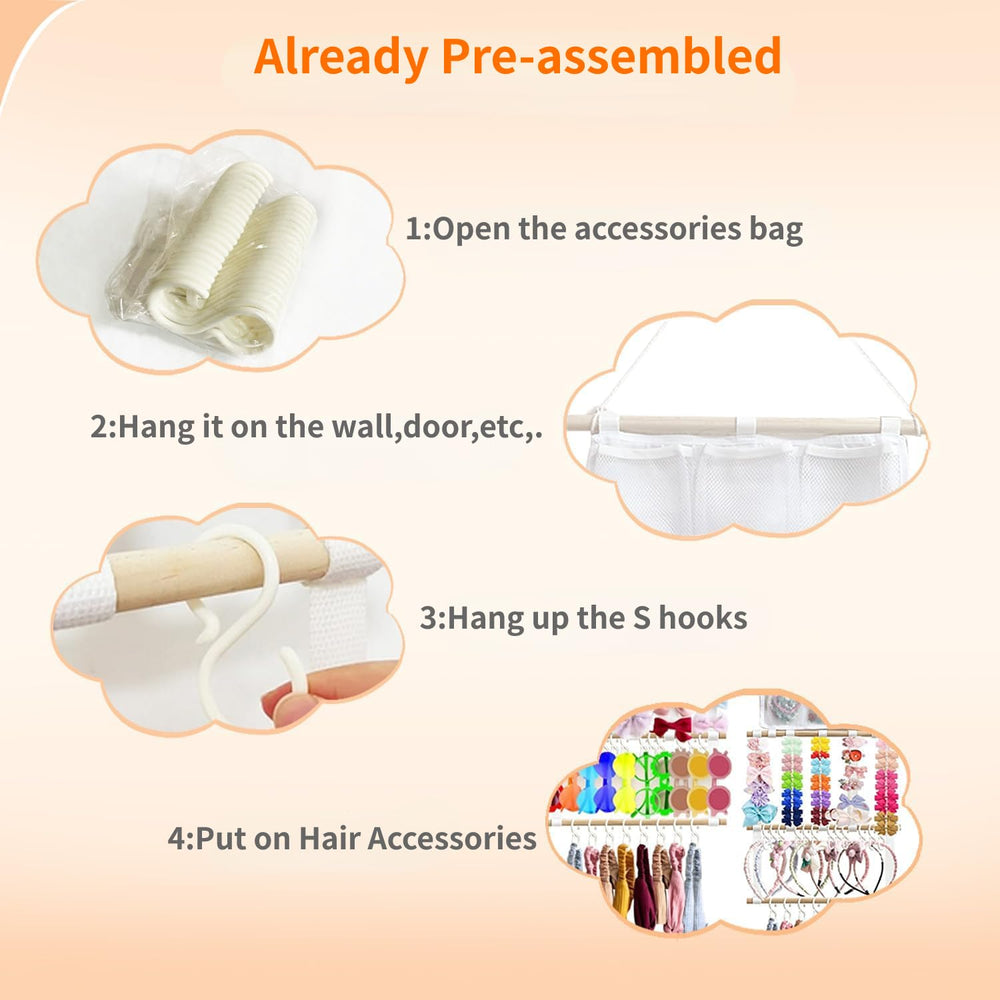 LEHSGY pre-assembled hair accessory organizer saves setup time.